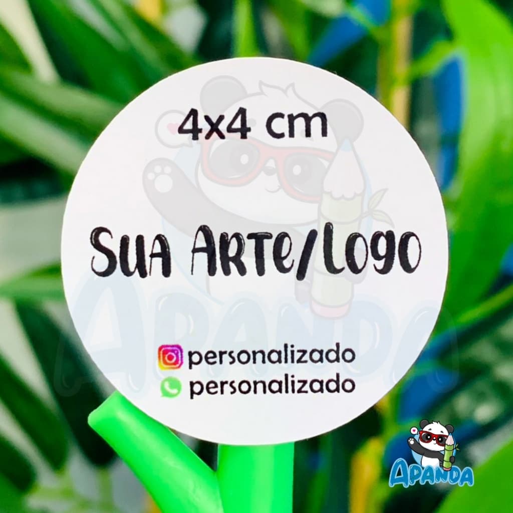 Adesivos Personalizados 4x4 cm Recorte Eletrônico Rótulos com Sua Logo ou Arte