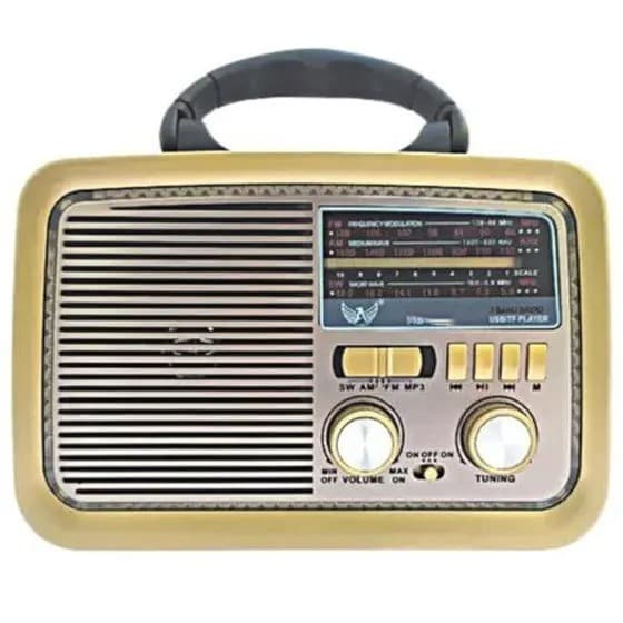 Rádio Retro Vintage AM/FM/Bluetooth  Altomex AD-3088 - Panda
