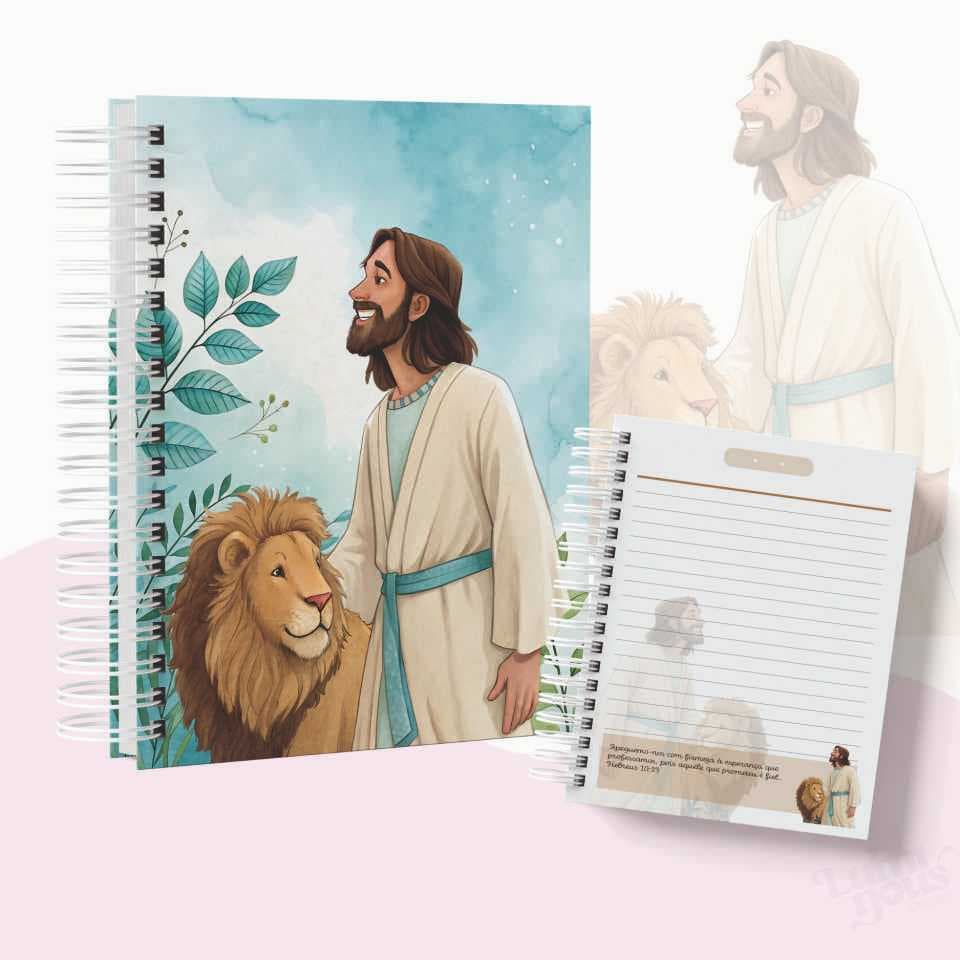 Caderno Versiculos Jesus 100 folhas Capa Dura Tamanho A5