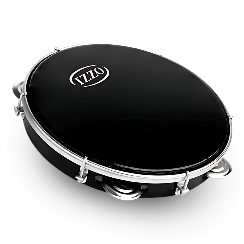 Pandeiro Izzo Leve 10 Polegadas Pele Preta Abs Para Pagode Samba Ideal para profissional iniciantes