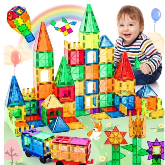 Blocos de Montar Magnéticos Construção Brinquedo Com Imã Educativo Infantil