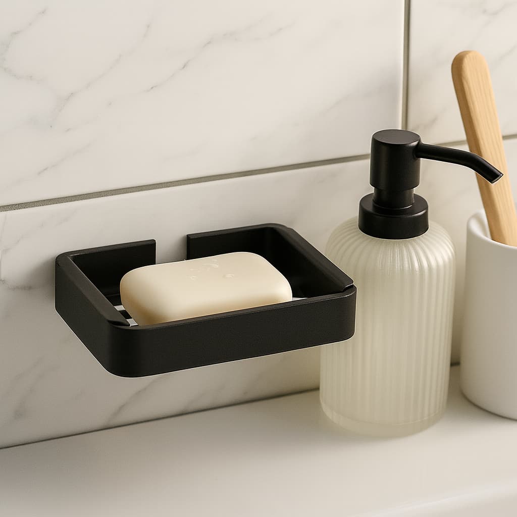 Suporte Sabonete Parede  Saboneteira Parede Sem Furo Com Adesivo 3m