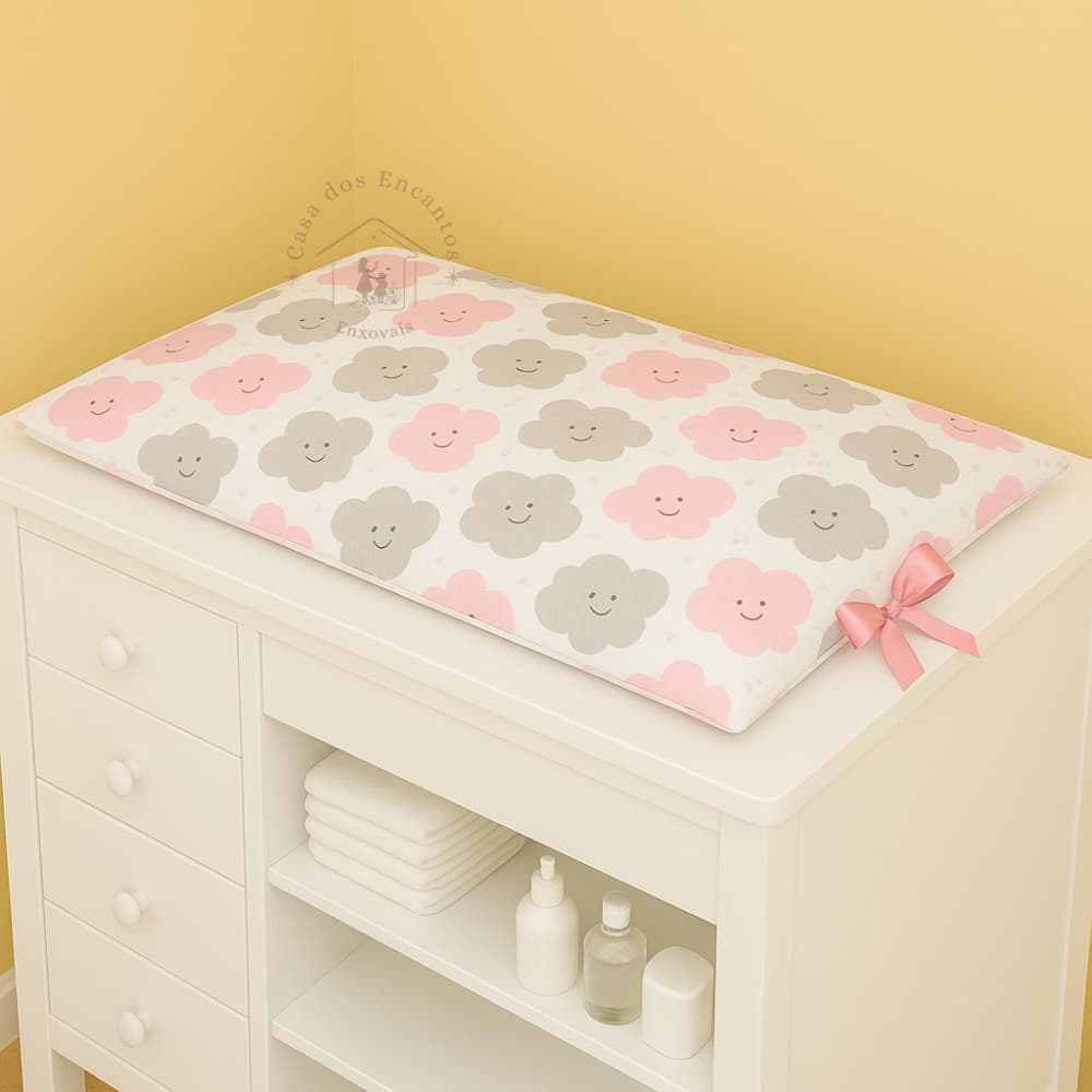 Trocador de Cômoda Bebê com Manta | Confortável, Seguro e Fácil de Limpar
