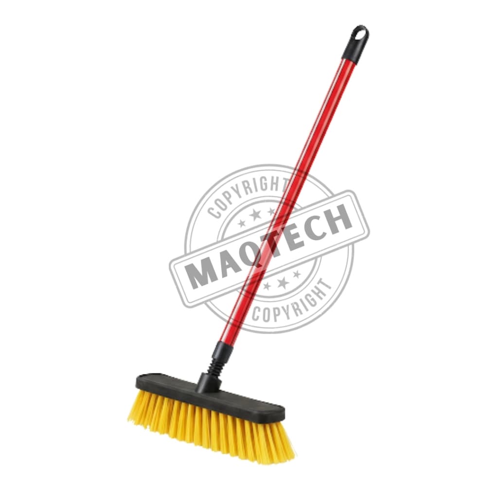 1 Escovão de Limpeza Pesada Cerdas Duras Com Cabo Vassoura Multiuso Profissional Piso e Garagem