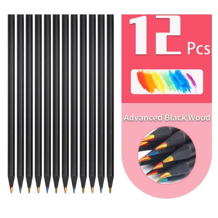 LÁPIS DE COR ARCO-ÍRIS - 7 CORES EM 1 SÓ LÁPIS