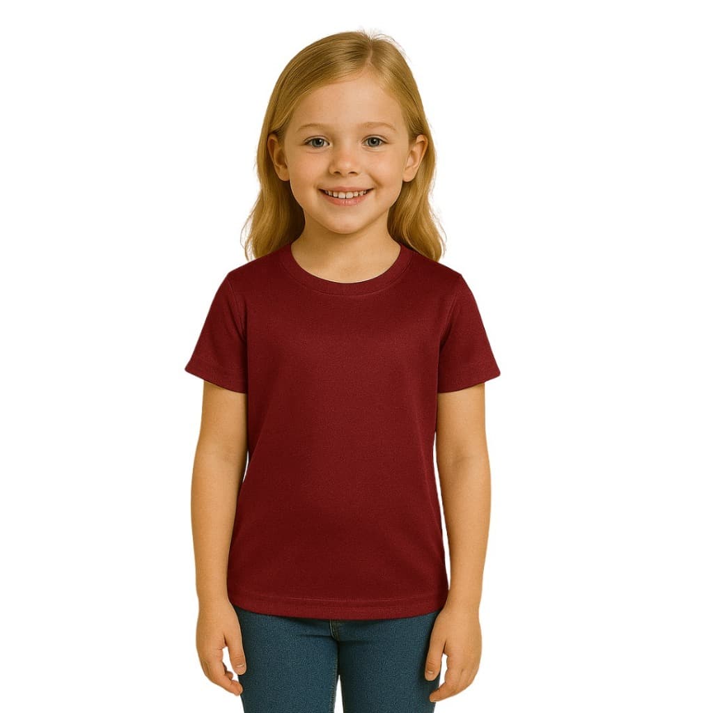 Camiseta Infantil Juvenil Feminina 100% Algodão Premium Básicas Lisas