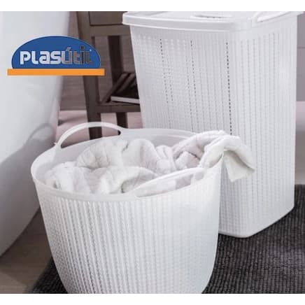Cesta MELHOR PREÇO  Redonda Trama com alças reforçadas de 25,5 L - qualidade Plasútil