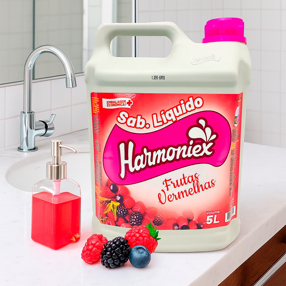 Sabonete Líquido Frutas Vermelhas 5L Harmoniex