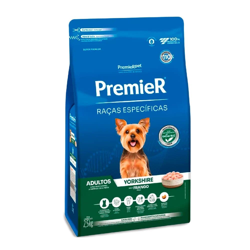 Ração Premier Raças Específicas Yorkshire Adulto 2,5kg