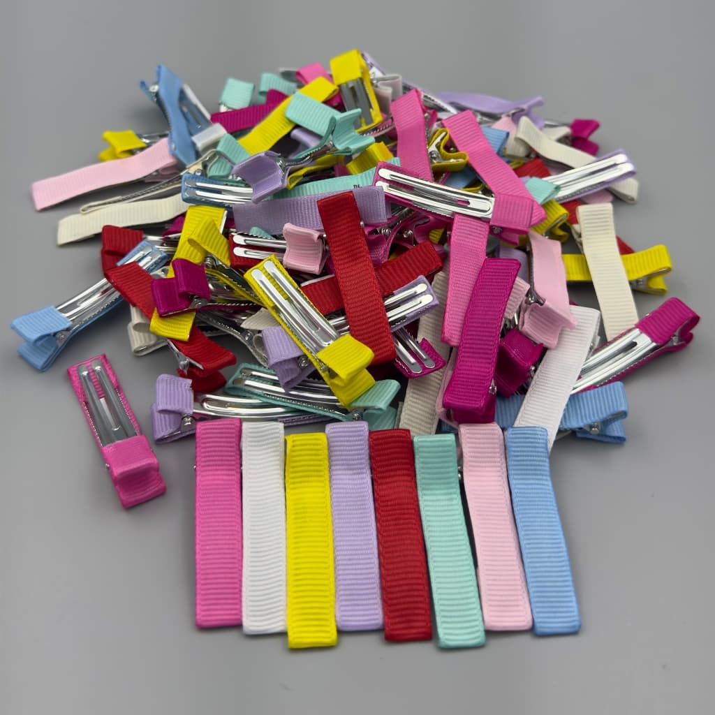 Bico de Pato Encapado 4,5 cm – Kit 50 ou 100 Unidades – Cores Sortidas para Laços e Artesanato