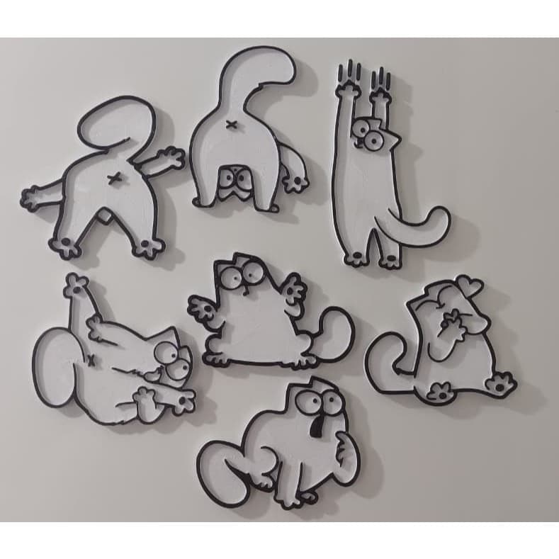 Imãs de Geladeira Decoração Gatinhos Divertidos  7 modelos diferentes