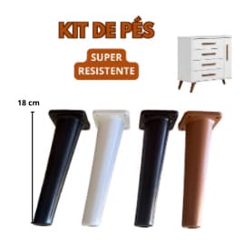 Pé palito Para Móveis cadeira , armário, rack , criado , poltrona + Parafuso brinde.