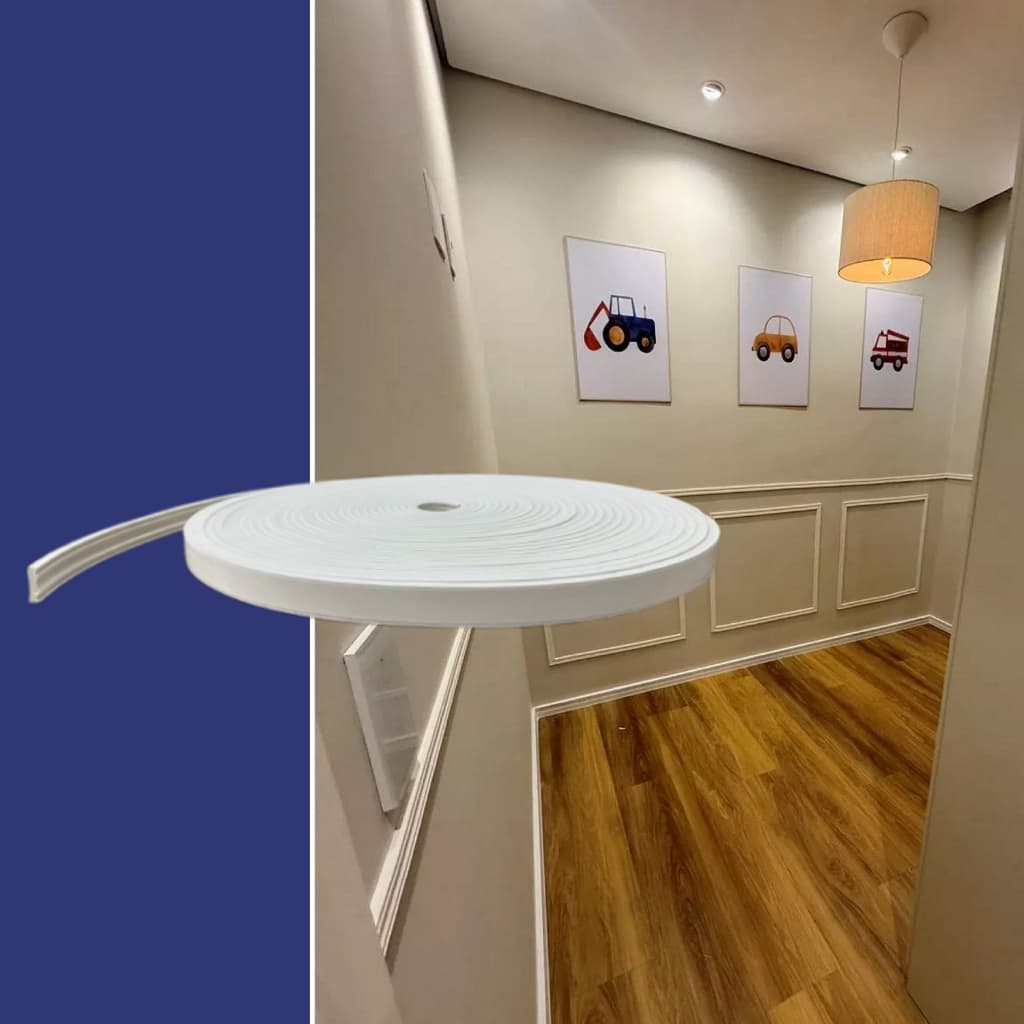 Roda Meio Boiserie de EVA Flexível Autocolante Terra 2,5CM X 8 MM