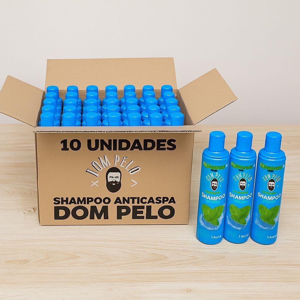 Caixa com 10x Shampoo ANTICASPA Dom Pelo Revenda - ENVIO IMEDIATO