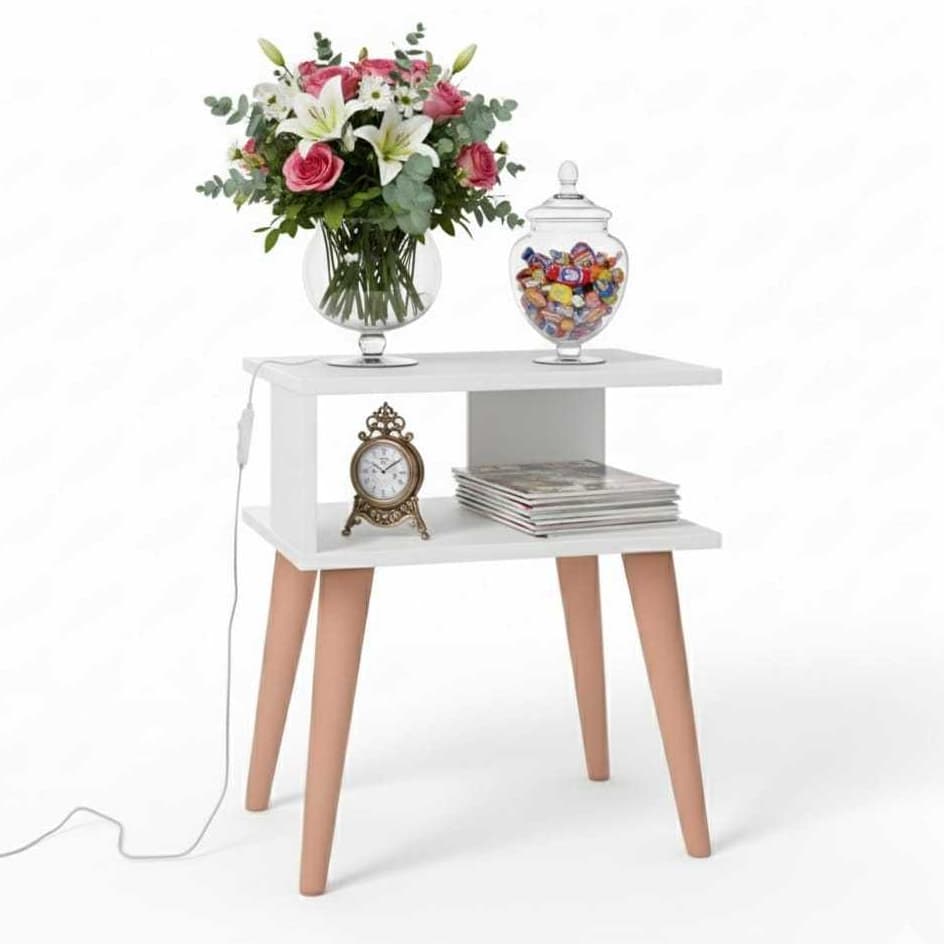 Mesa Lateral E Canto De Sofá Mesinha Apoio Liz Varias Cores