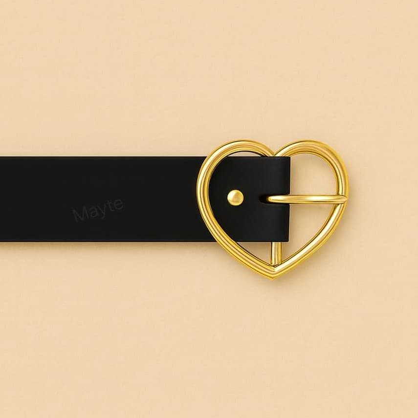 cinto infantil com fivela coração