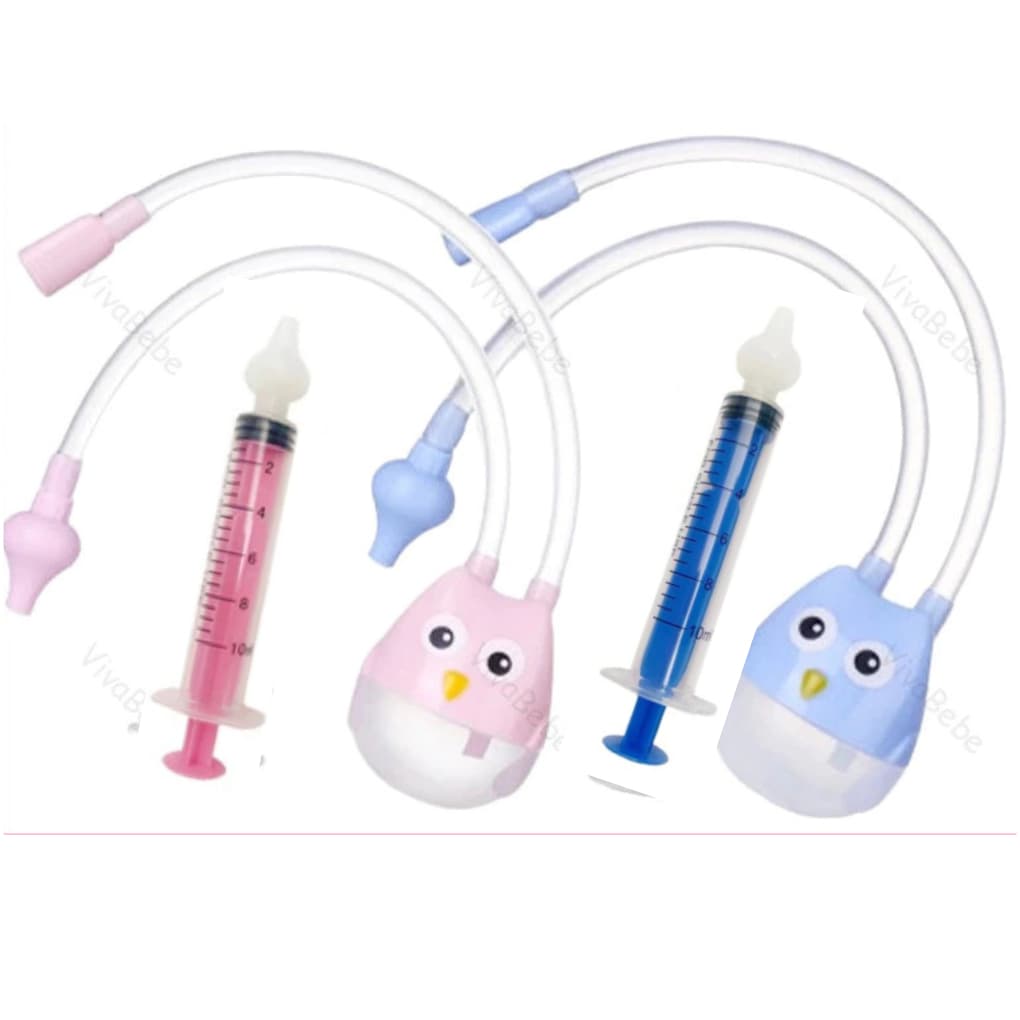 Aspirador Nasal Coruja para bebê lavagem e higiene Nasal Lavador Seringa ponta de silicone