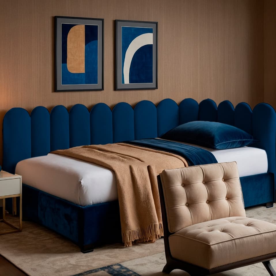 KIT COM 15 CABECEIRA ESTOFADA MODULAR PARA CAMA DE SOLTEIRO EM L-AUTO COLANTE