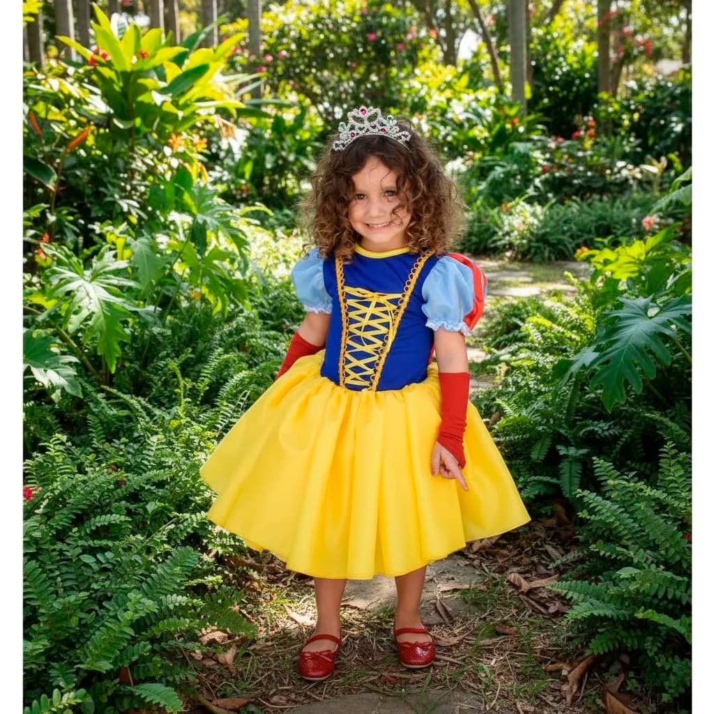 Fantasia Princesa Branca De Neve Infantil Cute Com Capa