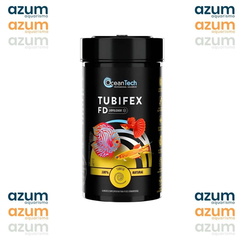 Ração Tubifex FD 10g Ocean Tech — Alimento Natural Liofilizado p/ Doce e Marinho | Energia e Vitalidade