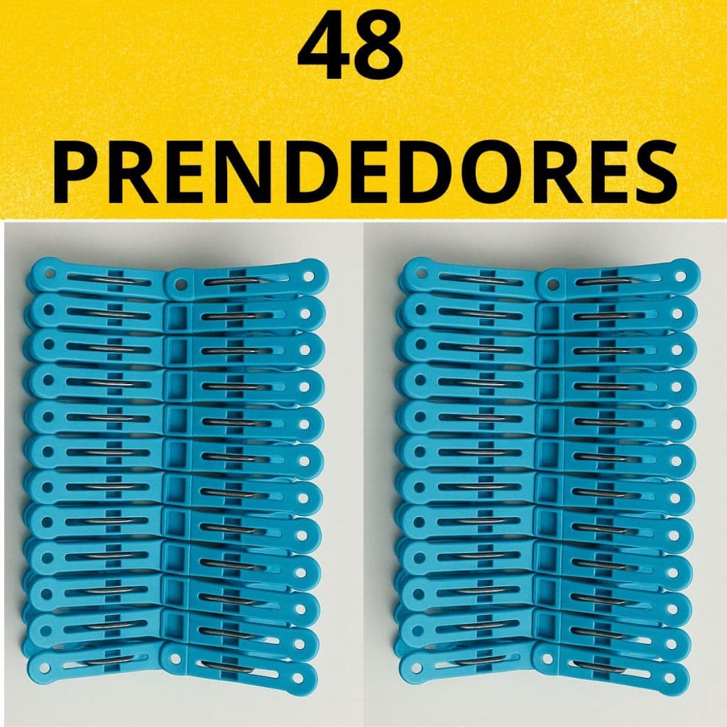 48 Prendedores de Roupa Resistente Para Varal Lavanderia AZUL
