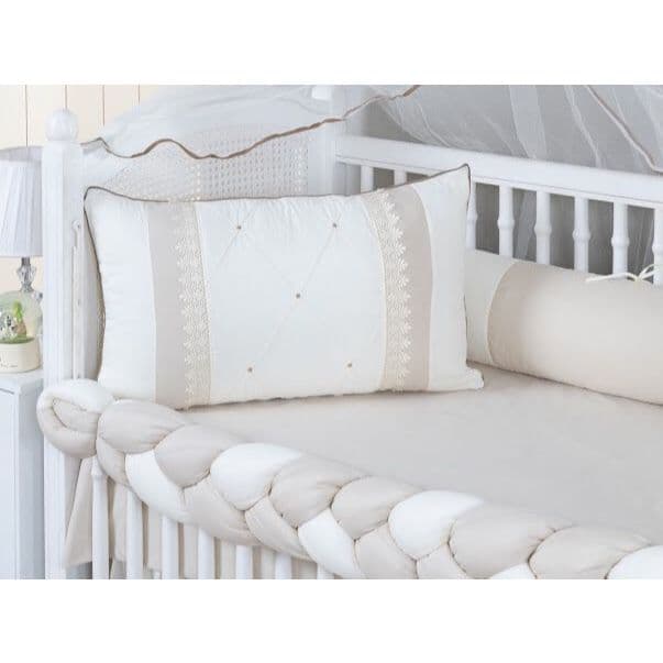 Kit Berço Americano 9 Peças 519 Nervura/Gripir - Lateral Trançada MENINO/MENINA Luxo + SAIA DE BERÇO