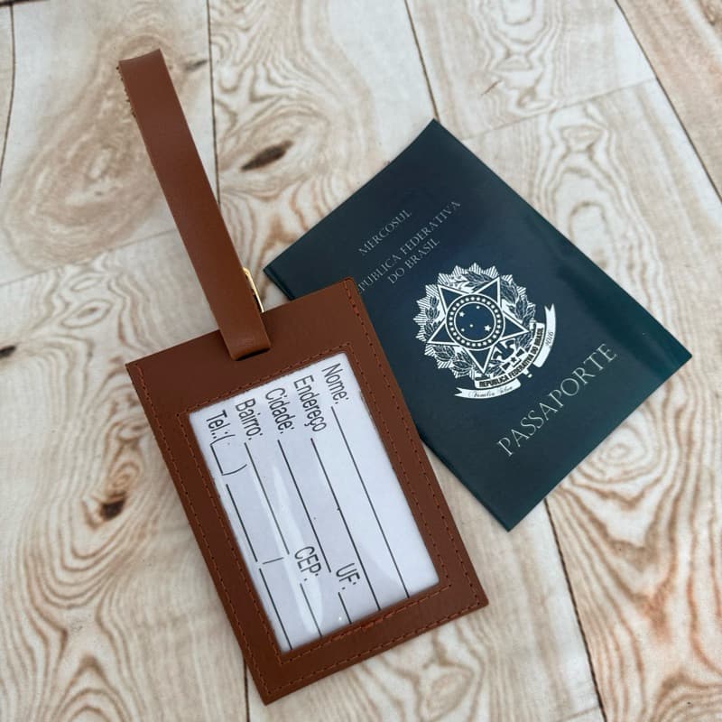 Etiqueta de viagem Identificador de mala "com espaço para escrever os dados"