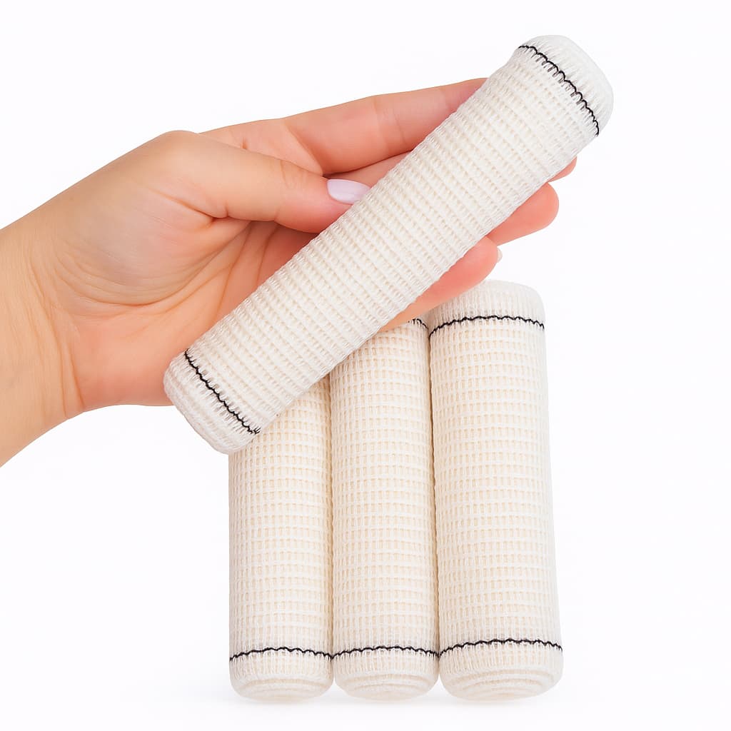 Kit 12 Faixa Curativo Atadura Crepe 13 Fios  100% Algodão Qualidade Aprovada  Anvisa