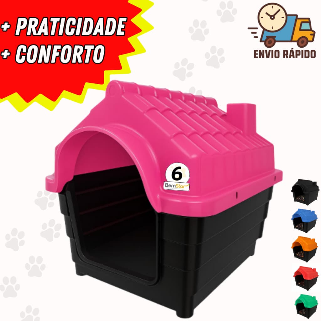 Casinha Cachorro Médio N6 Casa  Pet Com Proteção Raios UV
