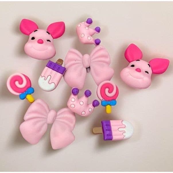 Pins Decorativos – leitão, Laço, Sorvete, Pirulito e Coroa