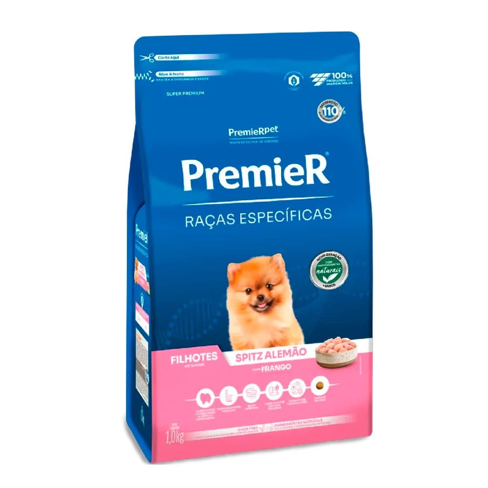 Premier Raças Específicas Spitz para Cães Filhotes Frango 1kg