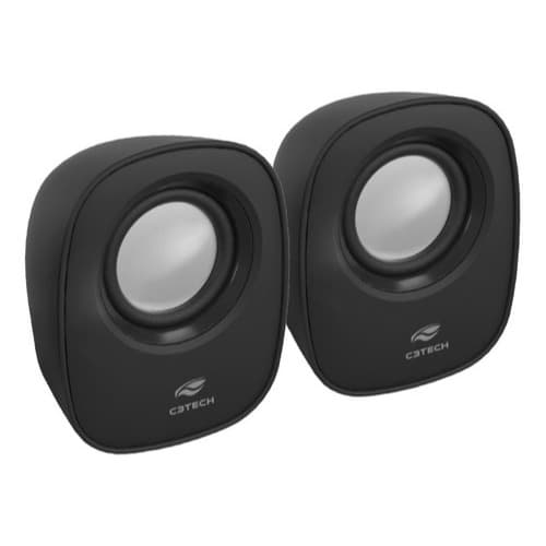 Caixa De Som PC Alto Falante Speaker 2.0 C3Tech SP-30BK Preta