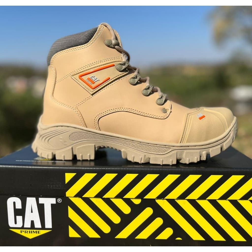 Bota Segurança Masculina Original CAT Couro Premium Palmilha Conforto Com C.A 47.751