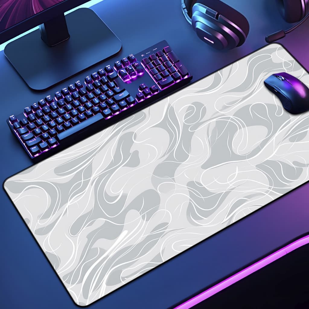 Mouse Pad Grande Gamer Abstrato 65x30 70x35 80x35 90x40 90x50 120x60 Antiderrapante Borda Costurada