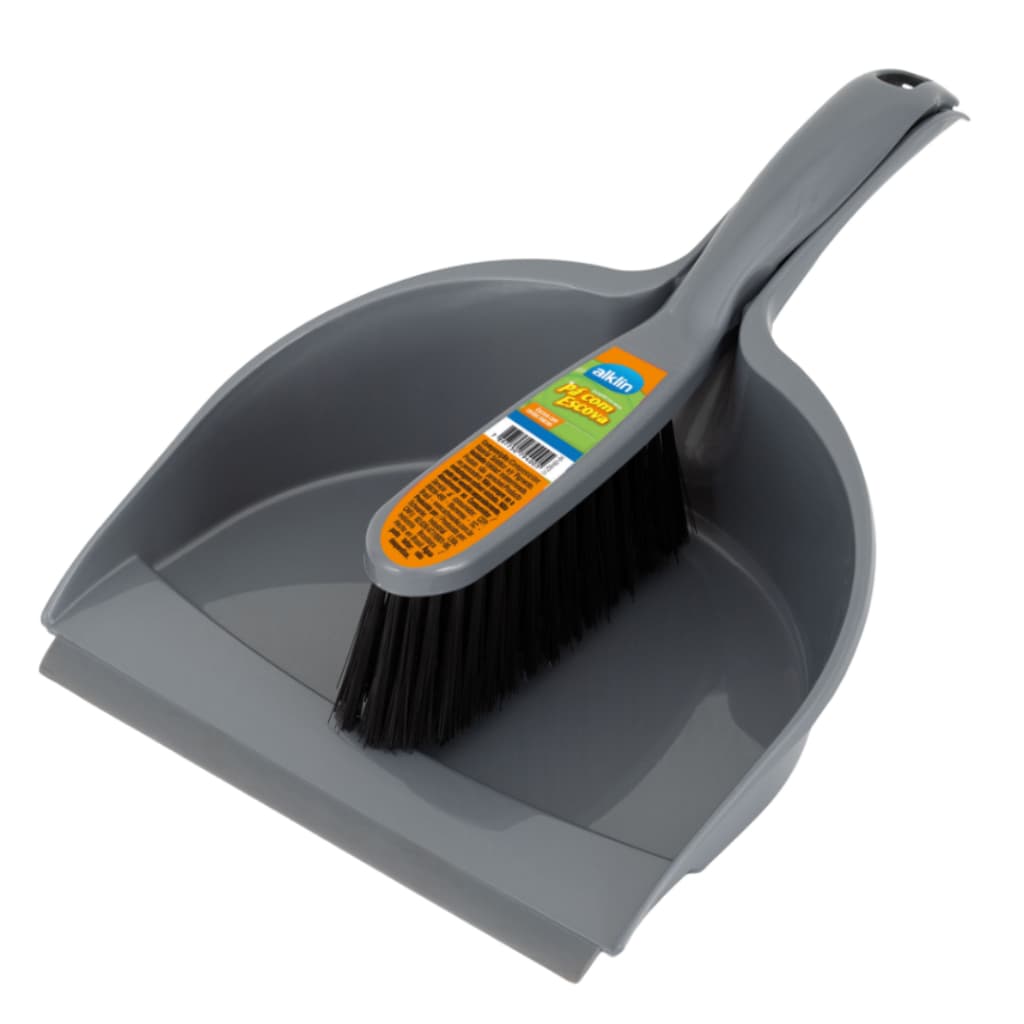 Kit Pá com Escova Alklin Limpeza Prática Ergonômica e Compacta Pá + Vassourinha