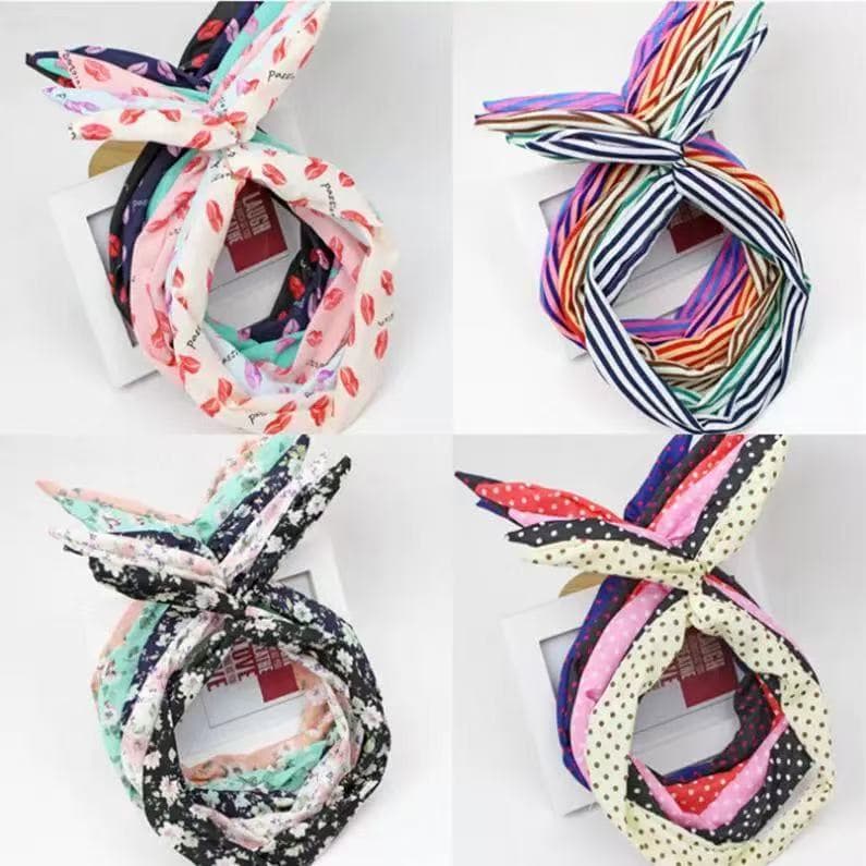 BR29-Acessórios de Cabelo Femininos de Moda Casual Versáteis, Faixa de Cabelo Simples com Nó.Modelos e Cores Aleatorios