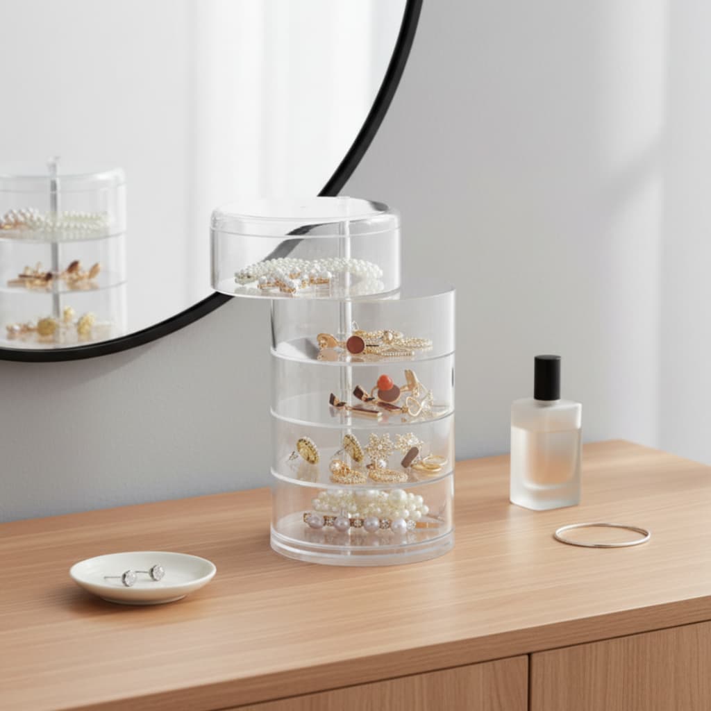 Organizador de Jóias 5 andares Porta Laços Anel Brinco Pulseiras Cintos Ideal Para Pentedeadeira