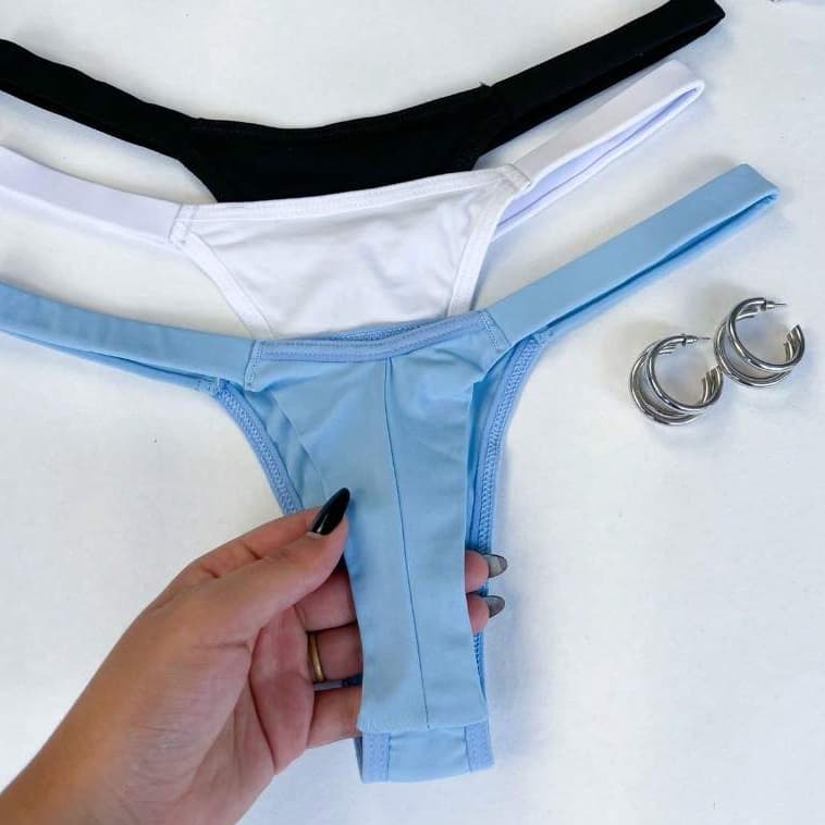 Kit 5 e 10 Cacinhas Fio Dental Sexy Tanga Empina Bumbum Biquíni Fio Duplo Sensual Lingerie