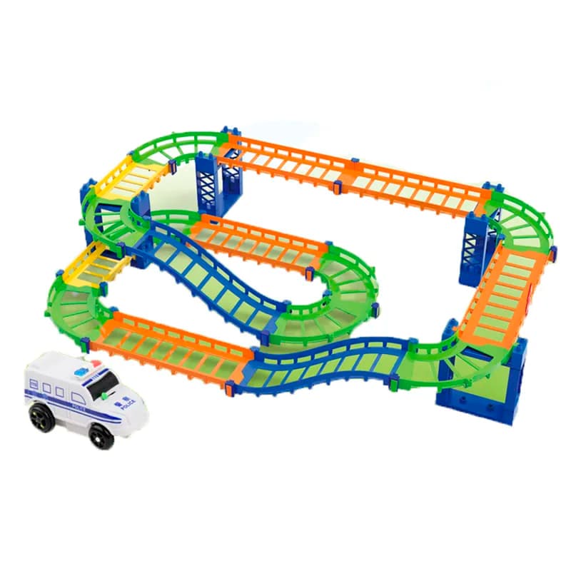 Brinquedo Montar Trilho Pista Carrinho Dinossauro Track 69 peças - WB12207