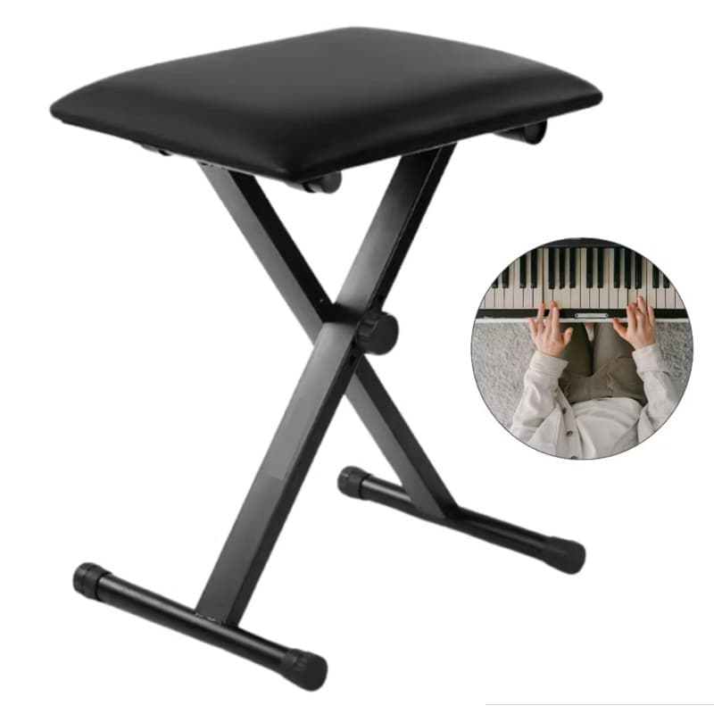 banqueta teclado banco piano Mega reforçado 3 regulagens