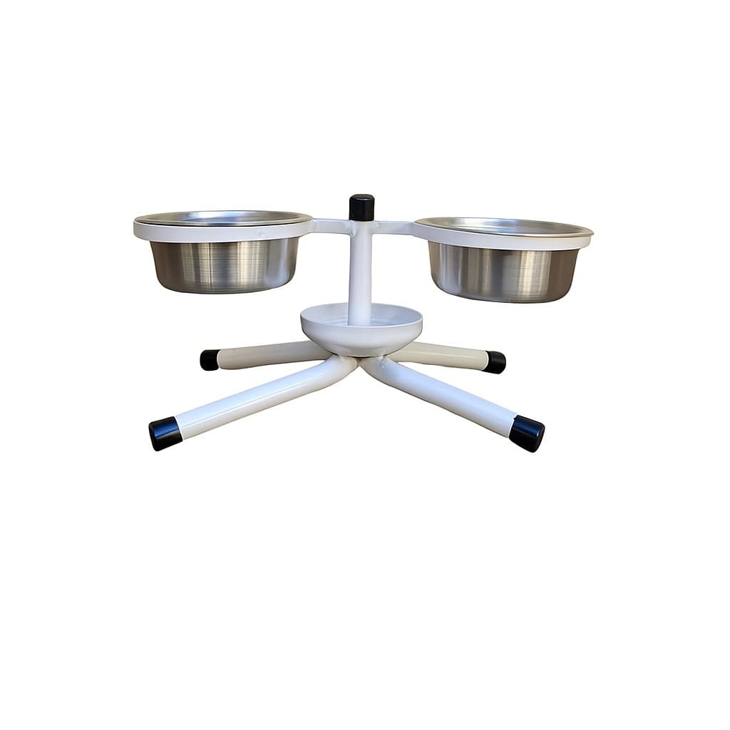 Comedouro Duplo Pet PP Fixo com Anti Formigas Cachorros Gatos Pintura Eletrostática LMC Pet