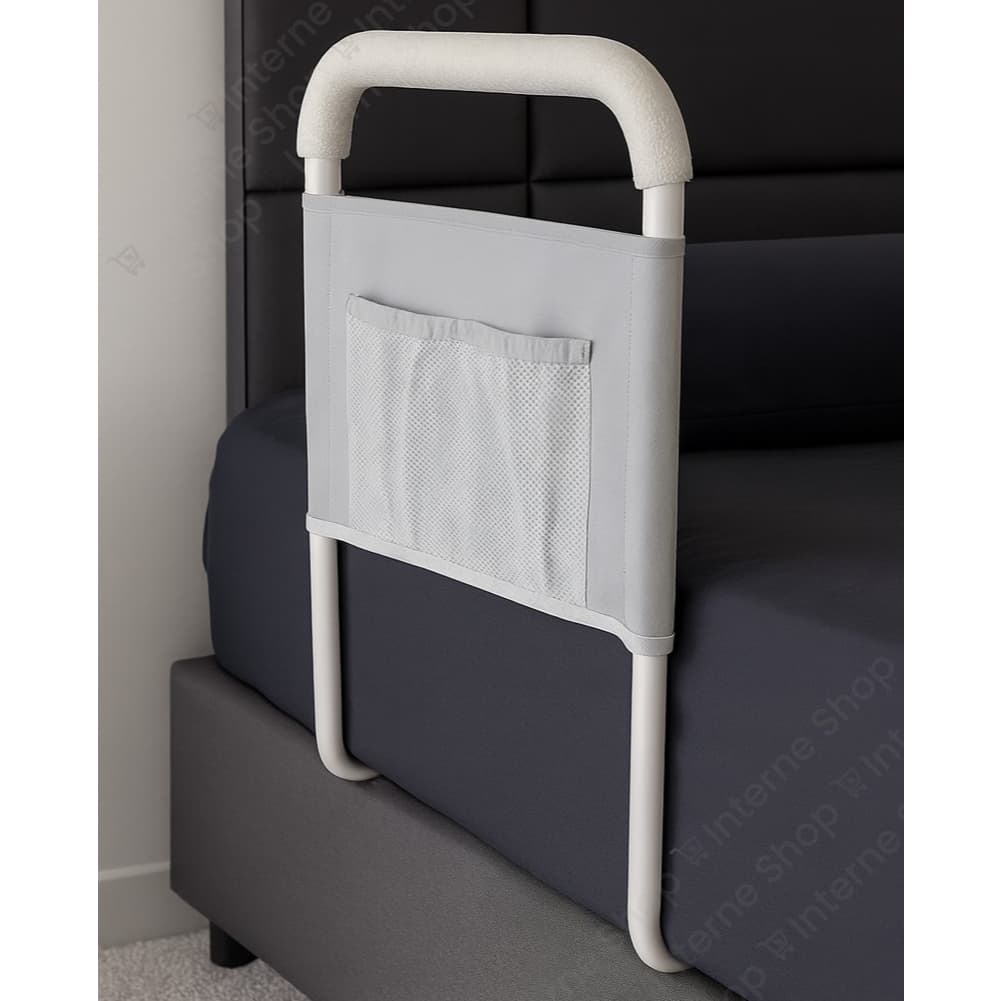 Grade de Cama CINZA – Apoio de Segurança | REFORÇADA Até 130kg | Para Idosos e Crianças
