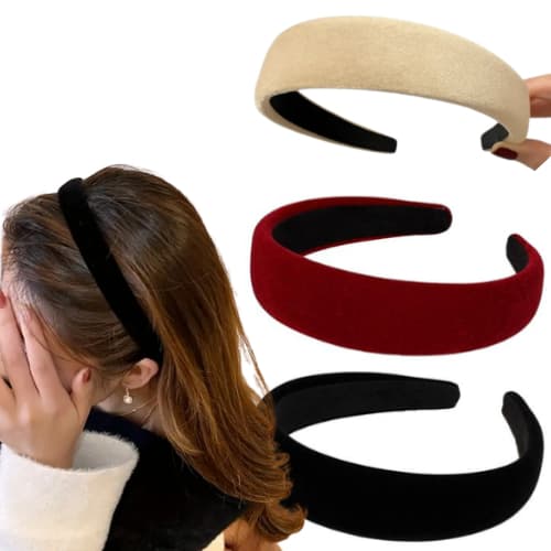 3 pcs Tiara Faixa de cabelo Elegante francesa com Borda Larga