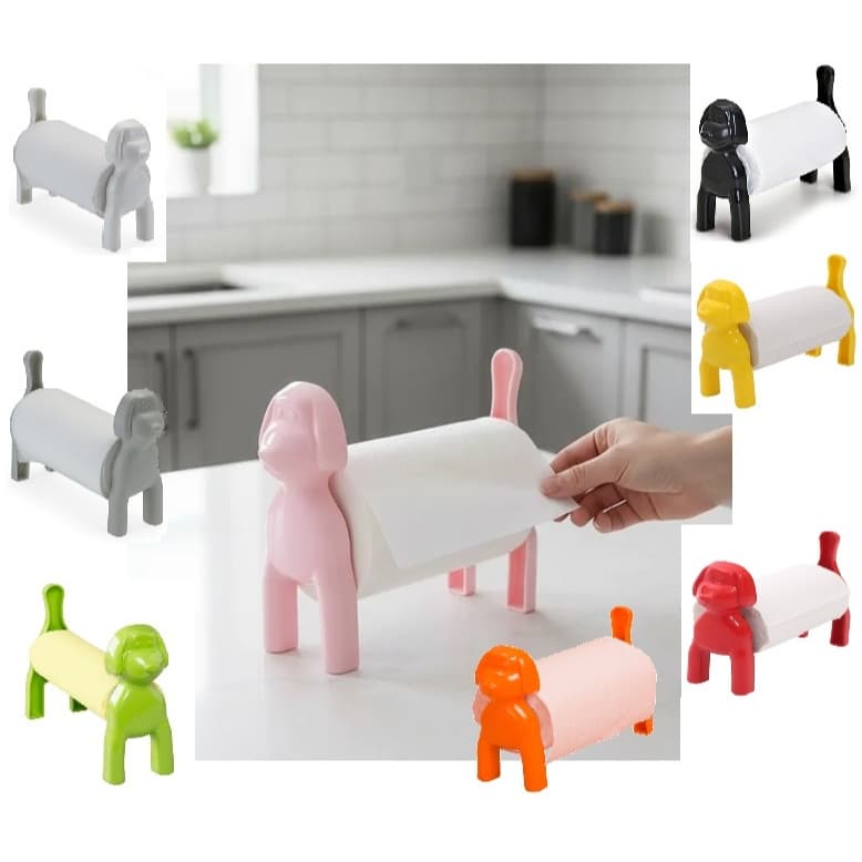 Porta Papel Toalha Dog Cachorro Cores