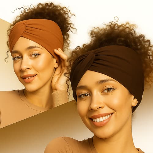 2 und Turbantes Kit Faixas de Cabeça para Yoga & Esportes