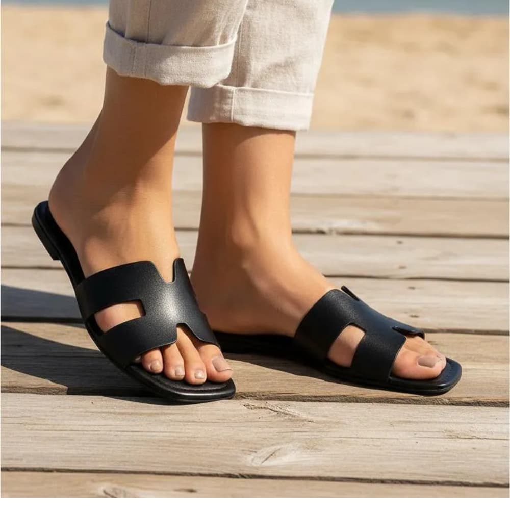 Sandália H Rasteirinha Feminina  Chinelo Simples Dia a Dia Casual Leve Confortavel Barato