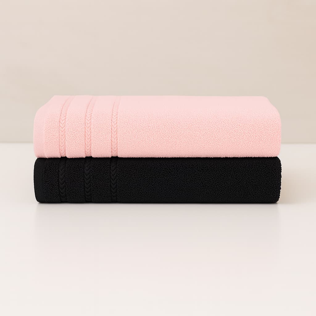 Kit 2 Toalhas Banho Ágata - 100% Algodão