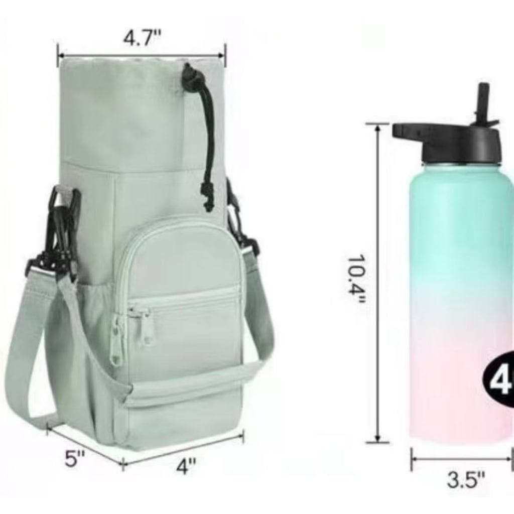 Suporte para Garrafa de Água Térmico - Porta-Copos de Grande Capacidade, Bolsa de Ombro para Ciclismo e Esportes ao Ar L