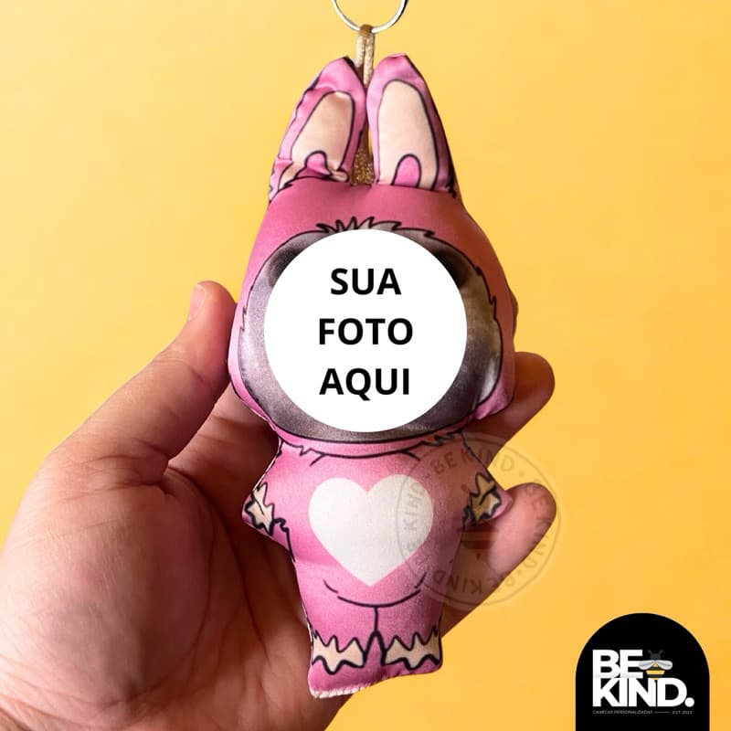 Chaveiro Artesanal Divertido LAFUFU Personalizado Com Sua Foto (Feito Manualmente)