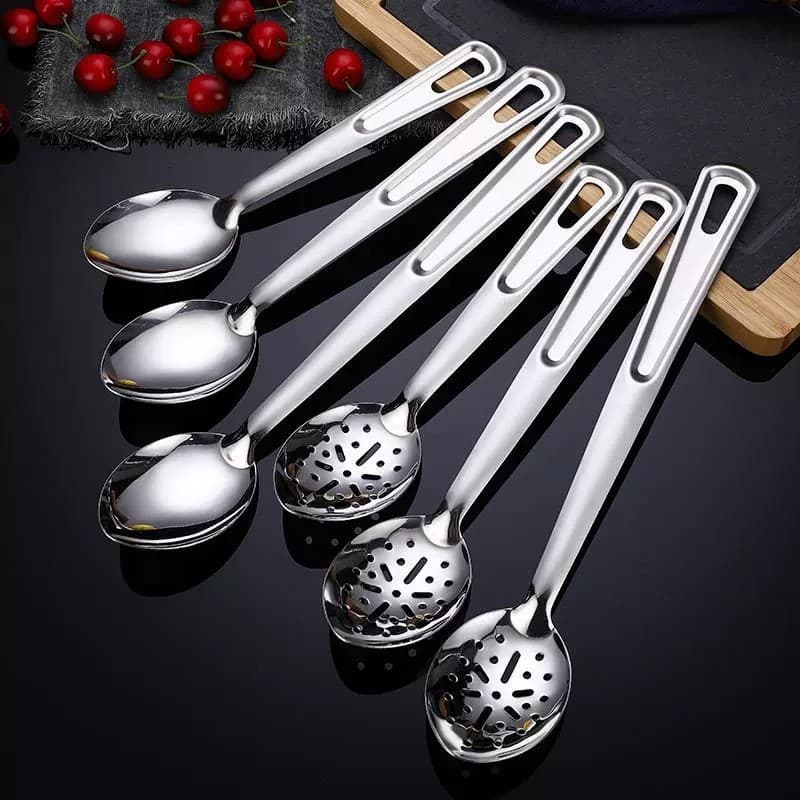 Colher e Colher Vazada Talher Aço Inox Colher De Sopa Promoção